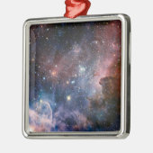 Rode & Blauwe Carina Nebula Hubble Telescoop Metalen Ornament (Links)