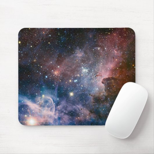 Rode & Blauwe Carina Nebula Hubble Telescoop Muismat (Met muis)