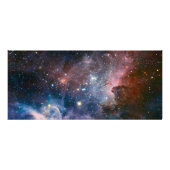 Rode & Blauwe Carina Nebula Hubble Telescoop Reclamekaart (Achterkant)