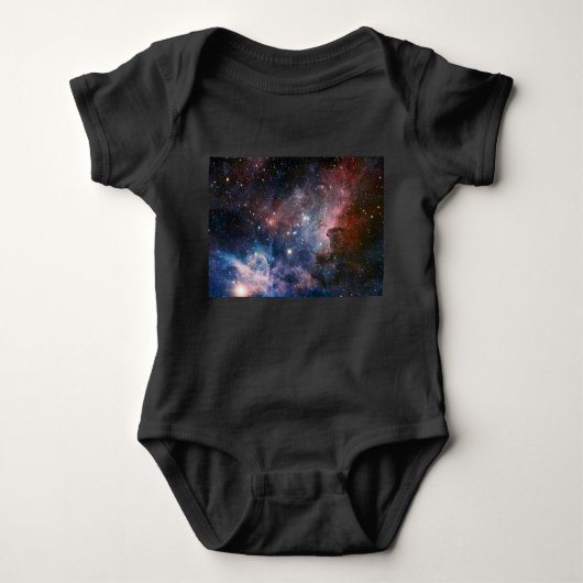 Rode & Blauwe Carina Nebula Hubble Telescoop Romper (Voorkant)