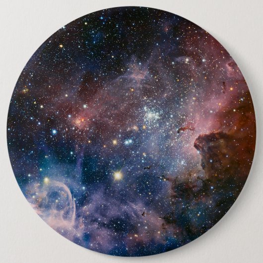 Rode & Blauwe Carina Nebula Hubble Telescoop Ronde Button 6,0 Cm (Voorkant)