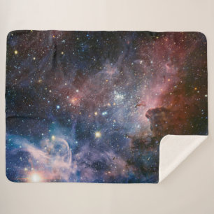 Rode & Blauwe Carina Nebula Hubble Telescoop Sherpa Deken