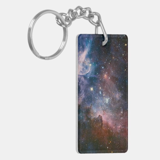 Rode & Blauwe Carina Nebula Hubble Telescoop Sleutelhanger (Voorkant Links)