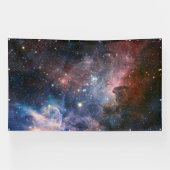 Rode & Blauwe Carina Nebula Hubble Telescoop Spandoek (Horizontaal)