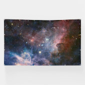 Rode & Blauwe Carina Nebula Hubble Telescoop Spandoek (Horizontaal)