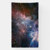 Rode & Blauwe Carina Nebula Hubble Telescoop Spandoek (Verticaal)