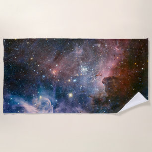 Rode & Blauwe Carina Nebula Hubble Telescoop Strandlaken