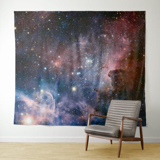 Rode & Blauwe Carina Nebula Hubble Telescoop Wandkleed (In Situ (horizontaal))