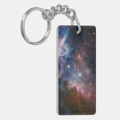 Rode & Blauwe Carina-nevel Hubble-telescoop Sleutelhanger (Voorkant Links)