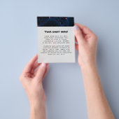 Rode Blauwe Cellen Fractale Kunst Flyer (Hand)