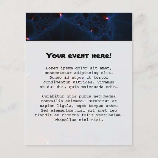 Rode Blauwe Cellen Fractale Kunst Flyer (Voorkant)