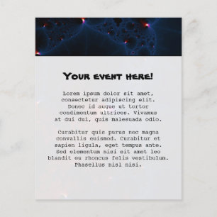 Rode Blauwe Cellen Fractale Kunst Flyer