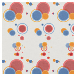 Rode Blauwe cirkels polka stippen Geometrisch patr Stof