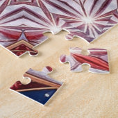 Rode Blauwe Decoratieve Legpuzzel (Zijkant)