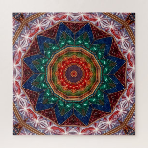 Rode Blauwe Decoratieve Legpuzzel