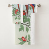 RODE BLAUWE DELEN BAD HANDDOEK (Insitu)