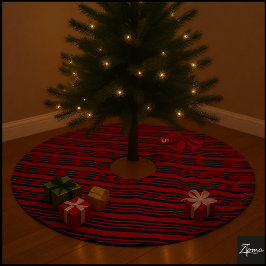 Rode Blauwe Diagonale Strepen Lint Achtergrond Kerstboom Rok