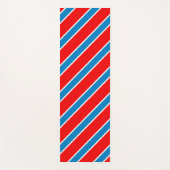 Rode blauwe diagonale strepen yogamat (Voorkant)