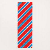 Rode blauwe diagonale strepen yogamat (Achterkant)