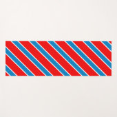 Rode blauwe diagonale strepen yogamat (Voorkant (horizontaal))