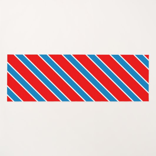 Rode blauwe diagonale strepen yogamat (Voorkant (horizontaal))