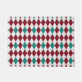 Rode & Blauwe Diamant Glitter Deurmat (Voorkant)
