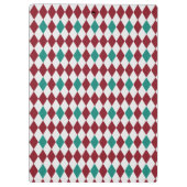 Rode & Blauwe Diamant Glitter Klembord (Achterkant)