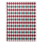 Rode & Blauwe Diamant Glitter Notitieboek (Voorkant)