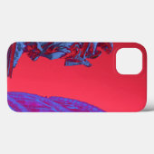 Rode, blauwe digitale kunst van Colosseum en beeld Case-Mate iPhone Case (Achterkant (horizontaal))