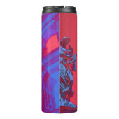 Rode, blauwe digitale kunst van Colosseum en beeld Thermosbeker (Achterkant)