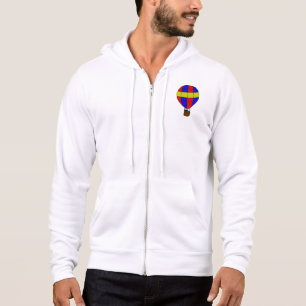 Rode Blauwe en Gele Heet Lucht Ballon Hoodie