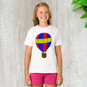 Rode Blauwe en Gele Heet Luchtballon T-shirt