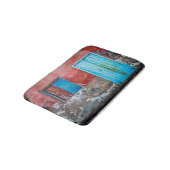 Rode, blauwe en grijze wand, deur en raam badmat (Gekanteld)