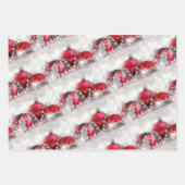 Rode Blauwe en Groene kerstversieringen Inpakpapier Vel (Voorkant)