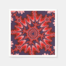 Rode, Blauwe en Roze Fractale Verjaardag