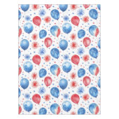 Rode Blauwe Feestelijke Ballonnen 4th Juli Tafelkl Tafelkleed (Voorkant)