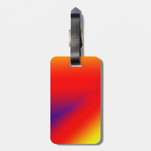 Rode blauwe gele abstracte kleur, aangepast om uw bagagelabel (Achterkant verticaal)