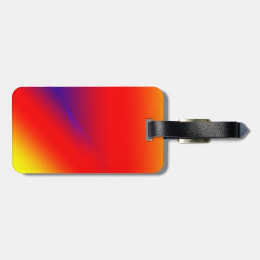 Rode blauwe gele abstracte kleur, aangepast om uw bagagelabel (Achterkant horizontaal)