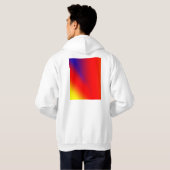Rode blauwe gele abstracte kleur, aangepast om uw hoodie (Achterkant volledig)