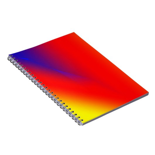 Rode blauwe gele abstracte kleur, aangepast om uw notitieboek (Rechterzijde)