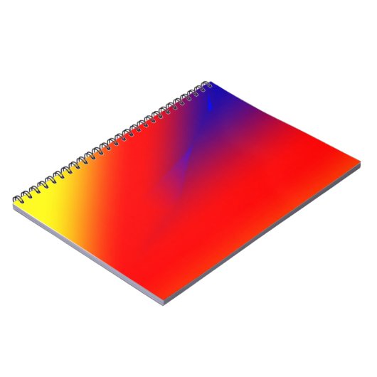 Rode blauwe gele abstracte kleur, aangepast om uw notitieboek (Linkerzijde)