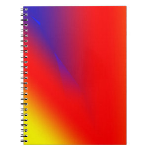 Rode blauwe gele abstracte kleur, aangepast om uw notitieboek