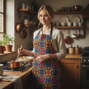 Rode Blauwe Gele Afrikaanse Tribale Patroon Schort