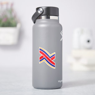 Rode Blauwe Gele Letter X Monogram Sticker