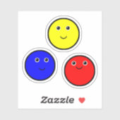 Rode, Blauwe, Gele Primaire Kleuren Sticker (Vel)