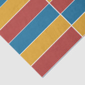 Rode Blauwe Gele Strepen Tissuepapier (Detail)