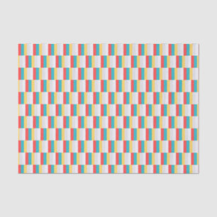 Rode Blauwe Gele Stripes Tissuepapier