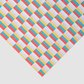 Rode Blauwe Gele Stripes Tissuepapier (Detail)