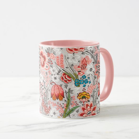 RODE BLAUWE GELE WILDE BLOEMEN TULPEN,BLADEREN FLO MOK (Voorkant rechts)