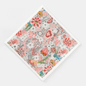 RODE BLAUWE GELE WILDE BLOEMEN TULPEN,BLADEREN FLO SERVET (Hoek)